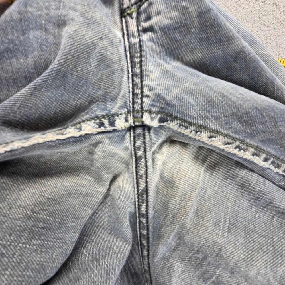 Diesel Jeans Mens 33x32 Blue Iakop Regular Slim Tapered Button Fly Italy 0804J